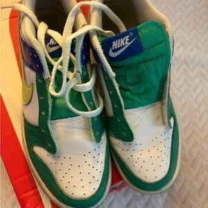 Nike Green and White Retro Sneakers